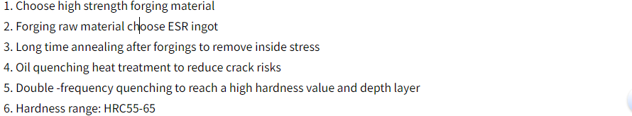 forging work roll feature