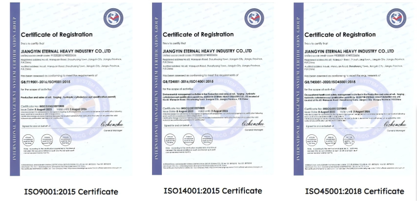 ISO certificates