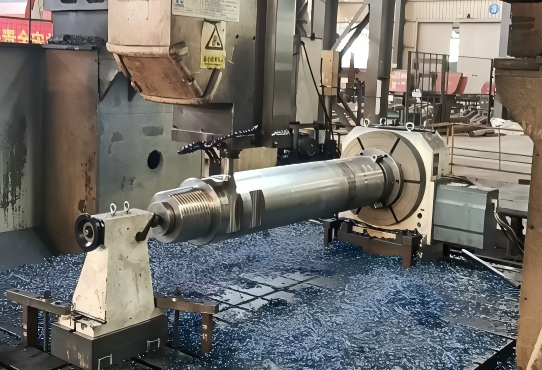 Gantry center machining drill rod